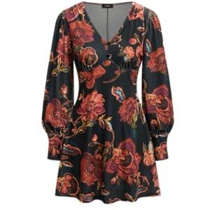 Cider Multicolor Floral Long Sleeve Dress